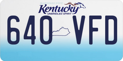 KY license plate 640VFD