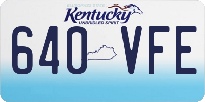 KY license plate 640VFE