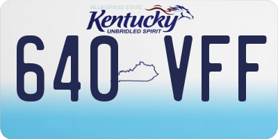 KY license plate 640VFF