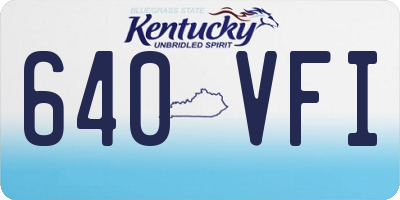 KY license plate 640VFI