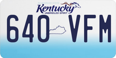 KY license plate 640VFM