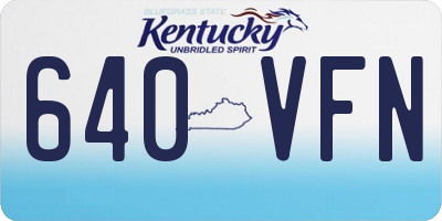 KY license plate 640VFN