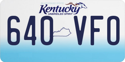 KY license plate 640VFO