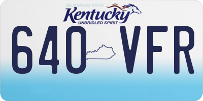 KY license plate 640VFR