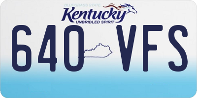 KY license plate 640VFS