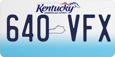 KY license plate 640VFX