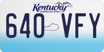 KY license plate 640VFY
