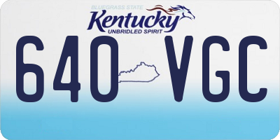 KY license plate 640VGC