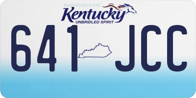 KY license plate 641JCC