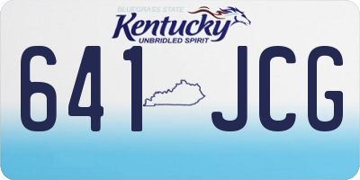 KY license plate 641JCG