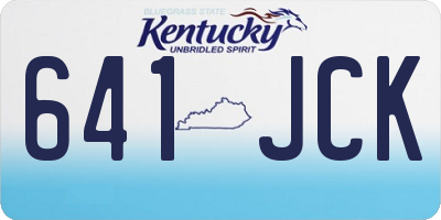 KY license plate 641JCK