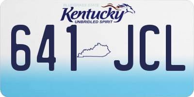 KY license plate 641JCL