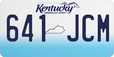 KY license plate 641JCM