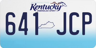 KY license plate 641JCP