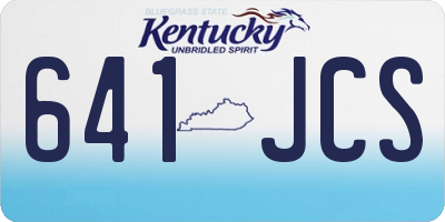 KY license plate 641JCS
