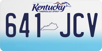KY license plate 641JCV