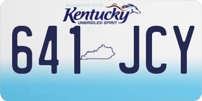 KY license plate 641JCY