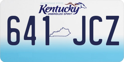 KY license plate 641JCZ