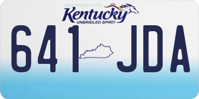 KY license plate 641JDA
