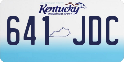 KY license plate 641JDC
