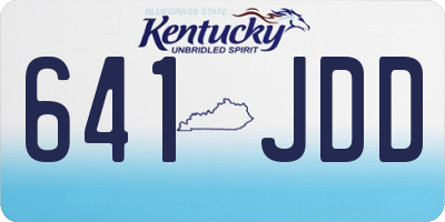 KY license plate 641JDD