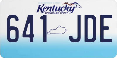 KY license plate 641JDE
