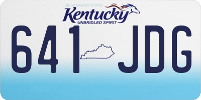 KY license plate 641JDG