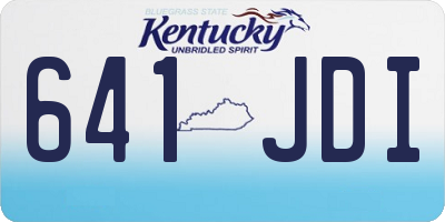 KY license plate 641JDI