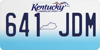 KY license plate 641JDM