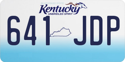 KY license plate 641JDP