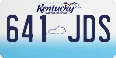 KY license plate 641JDS