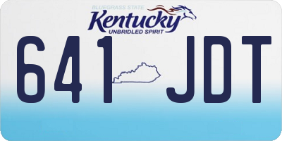 KY license plate 641JDT