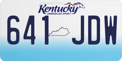 KY license plate 641JDW