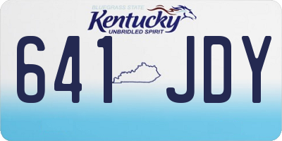 KY license plate 641JDY