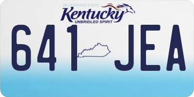 KY license plate 641JEA