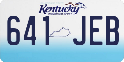 KY license plate 641JEB