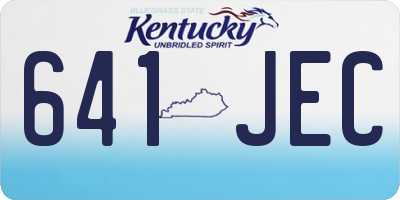 KY license plate 641JEC