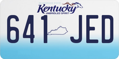 KY license plate 641JED