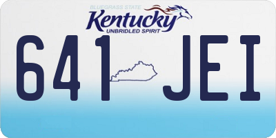 KY license plate 641JEI