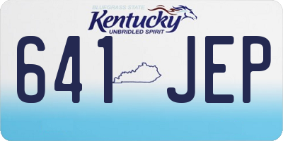 KY license plate 641JEP