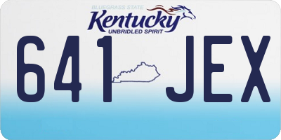 KY license plate 641JEX