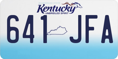 KY license plate 641JFA