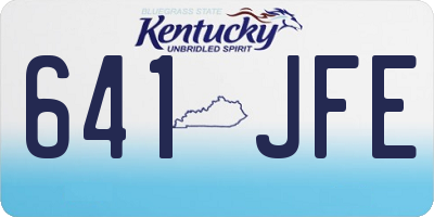 KY license plate 641JFE