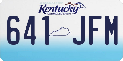 KY license plate 641JFM