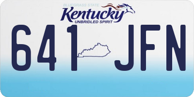 KY license plate 641JFN