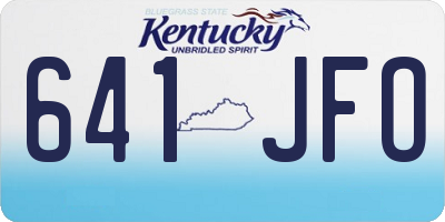 KY license plate 641JFO