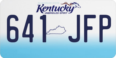 KY license plate 641JFP