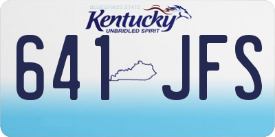 KY license plate 641JFS