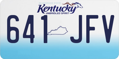 KY license plate 641JFV