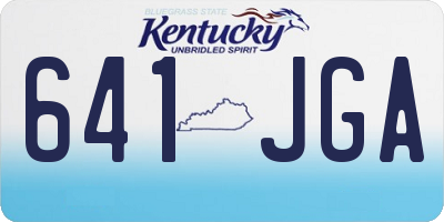 KY license plate 641JGA